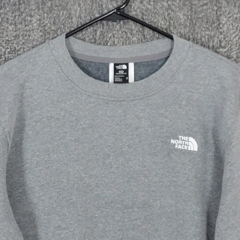 The North Face Sweatshirt Mens M Gray Fleece Crewneck Circular Design Pullover